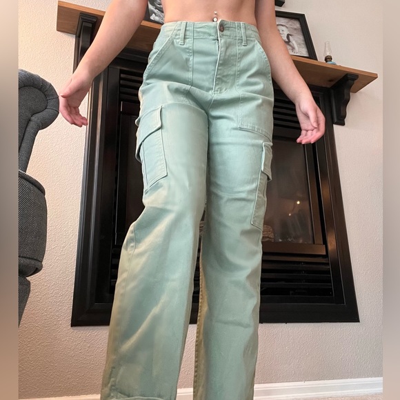 Hollister Pants & Jumpsuits Hollister Mint Green Straight Leg Cargo